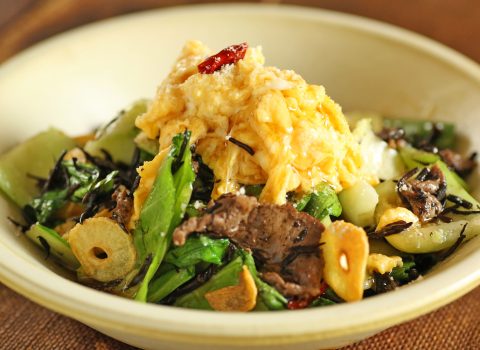 心身バランスアップ!チンゲン菜とひじきの卵あんかけ 心身バランスアップ!チンゲン菜とひじきの卵あんかけ